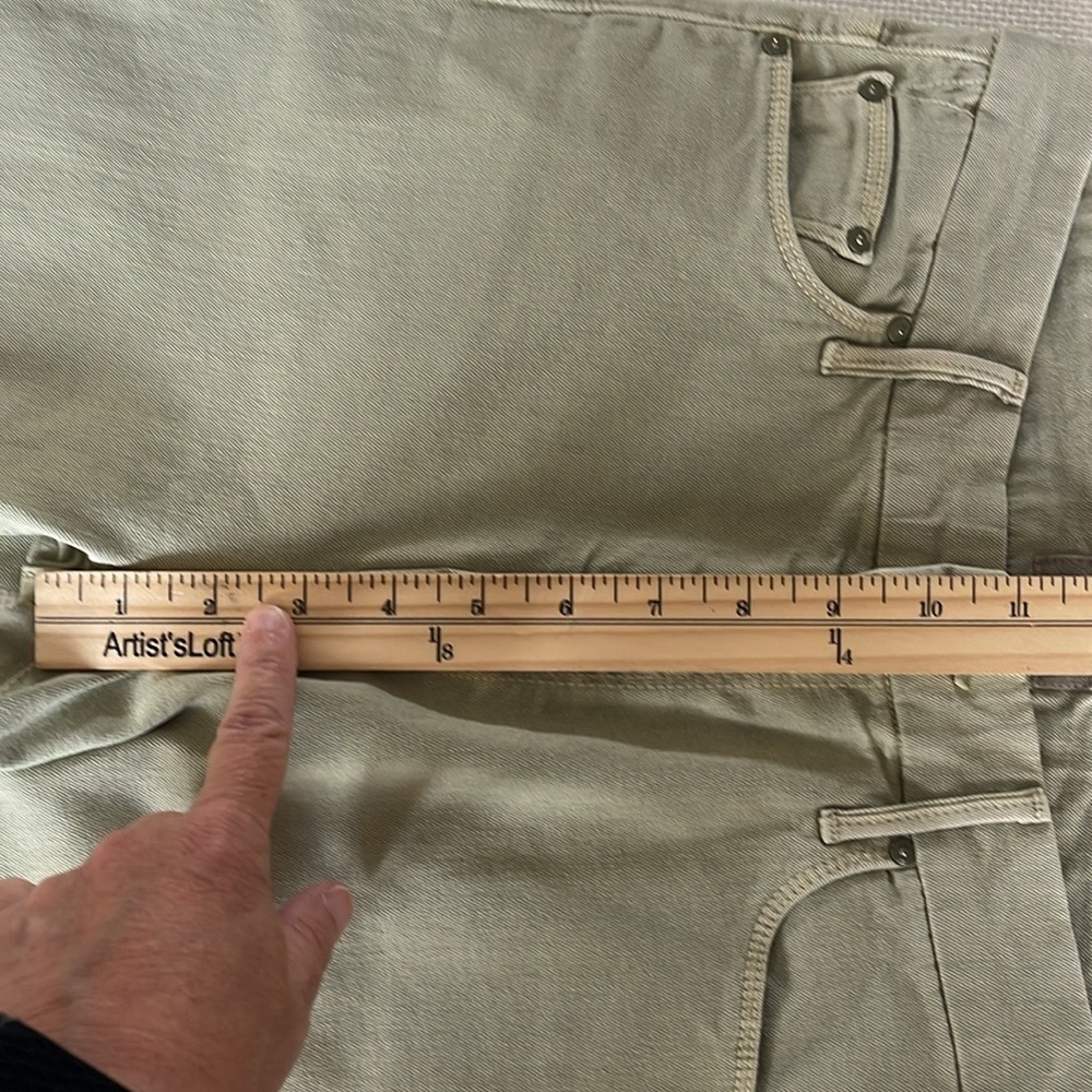 Mother High Waisted Hi Rise Looker Ankle Fray Denim Jeans Size 28 in Army Green - Picture 12 of 15